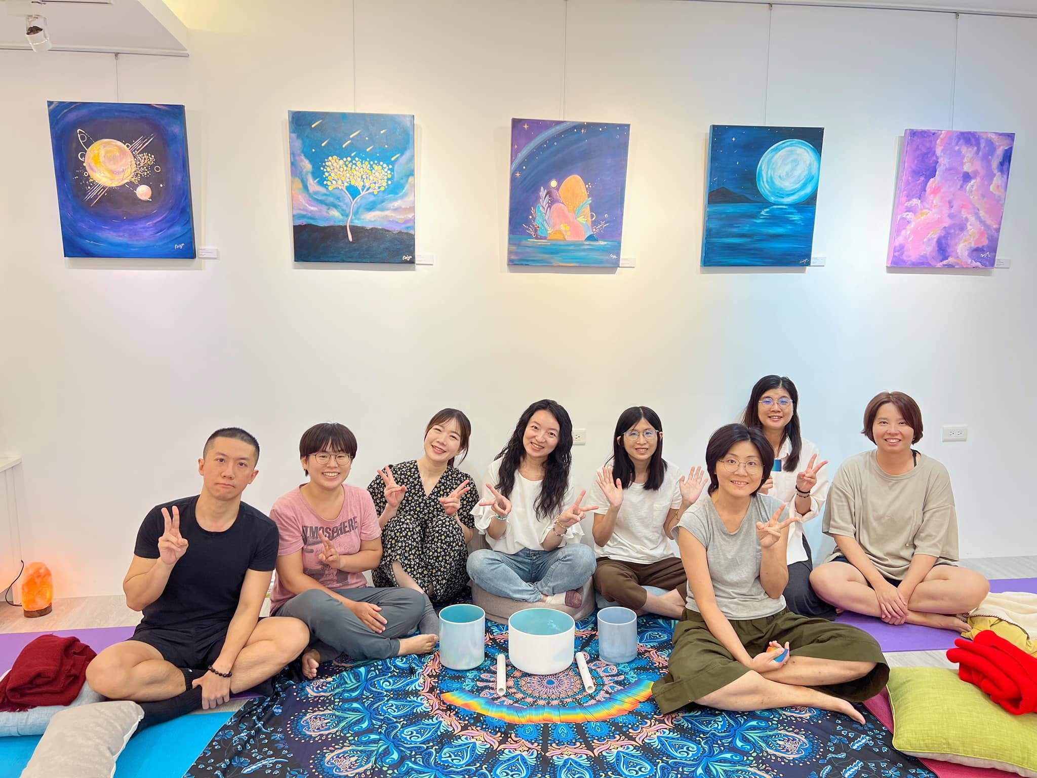 和光天使藝廊的水晶缽脈輪紓壓活動現場